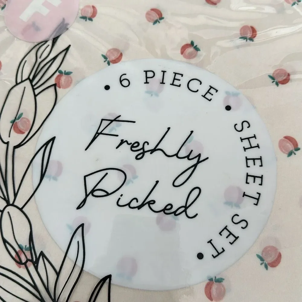 NWT Freshly picked Peach Sheet Set ~Full